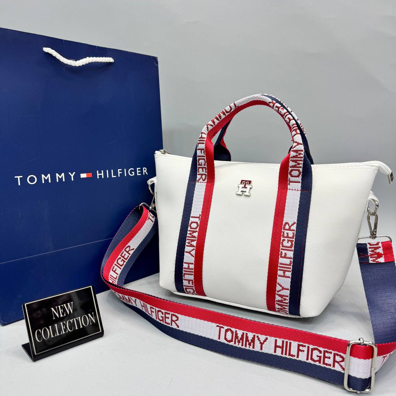Tommy Hilfiger White Small Tote