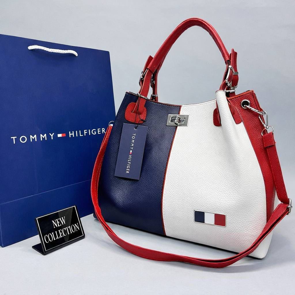Λευκή Τσάντα Ώμου Hobo Tommy Hilfiger